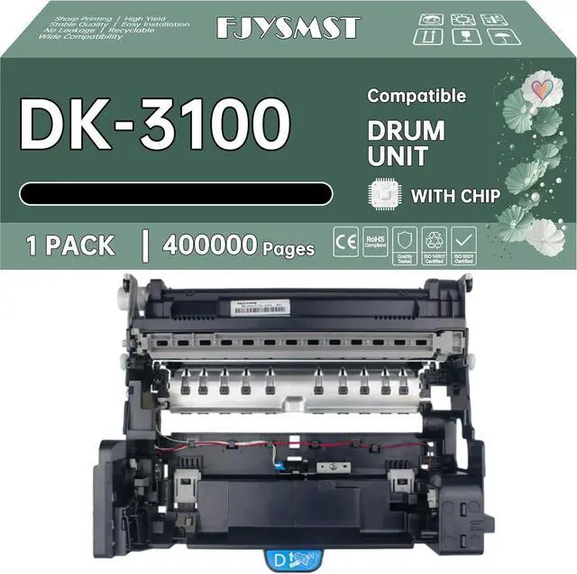Main image of Compatible for Kyocera DK-3100 Drum Unit for Kyocera ECOSYS M3040idn M3540idn FS-2100DN - with Chip 400000 Pages @ 5% - Sharp Text & Clear Image for Home Office or Business - Black - 1 Pack