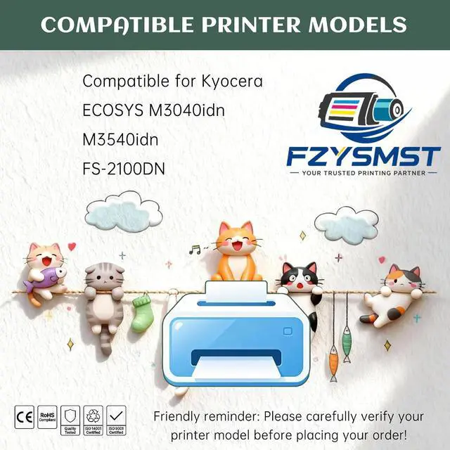 Alt view image 2 of 6 - Compatible for Kyocera DK-3100 Drum Unit for Kyocera ECOSYS M3040idn M3540idn FS-2100DN - with Chip 400000 Pages @ 5% - Sharp Text & Clear Image for Home Office or Business - Black - 1 Pack