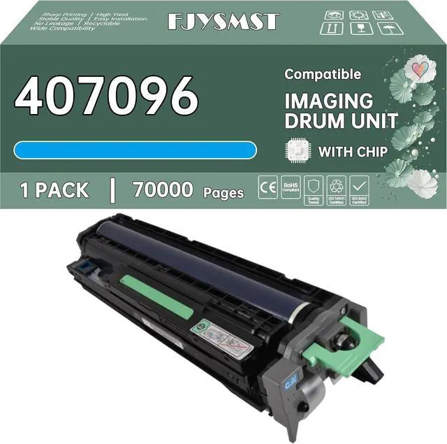 Main image of Compatible for Ricoh 407095 407096 Imaging Drum Unit for Ricoh Aficio SP C830DN C831DN - with Chip 70000 Pages @ 5% - Sharp Text & Clear Image for Home Office or Business (Cyan - 1 Pack)