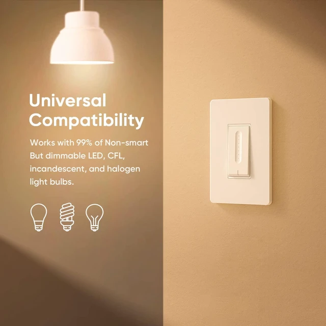 Alt view image 4 of 7 - TREATLIFE Smart Dimmer Switch 4 Pack, Single-Pole Smart Light Switch Works with Alexa and Google Home, 2.4GHz WiFi Smart Switch for Dimmable LED/CFL/Incandescent Bulbs, Neutral Wire Required