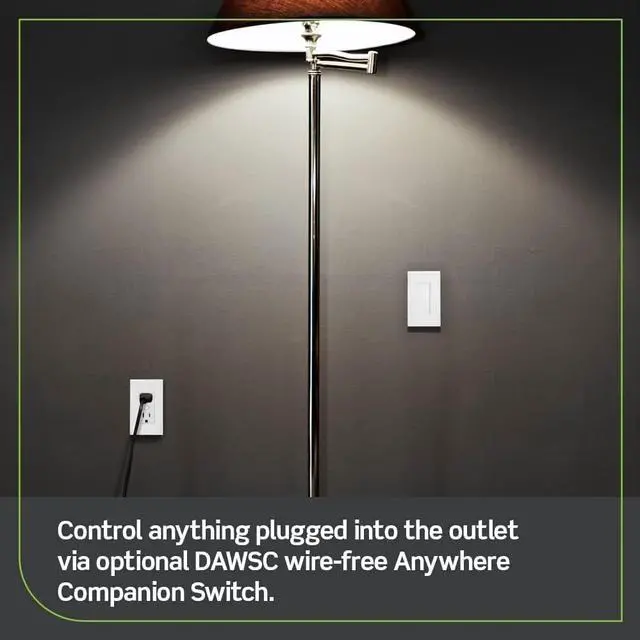 Alt view image 5 of 7 - Leviton Decora Smart Outlet, Tamper-Resistant 15A, Wi-Fi 2nd Gen, D215R-1RW, White