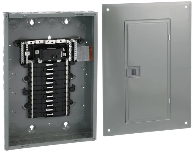 Main image of Schneider Electric - Square D Load Centre, QO, 1 Phase, 24 Spaces, 44 Circuits, 100A Main Breaker, NEMA 1 Indoor Enclosure, Rotates 180 Degrees, Combination Flush/Surface Cover, CSA Certified