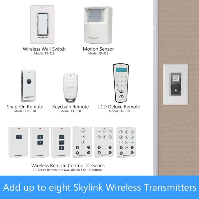 Alt view image 5 of 7 - SkylinkHome SK-8A Wireless DIY 3-Way On Off Anywhere Lighting Home Automation Control Wall Switch Set with Snap On Cover - No Neutral Wire Required.