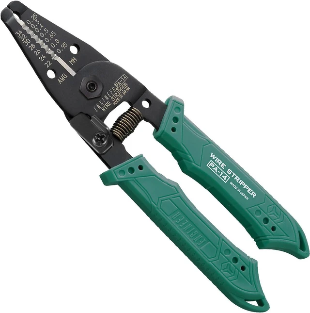 Main image of ENGINEER PA-14 Professional Precision Wire Strippers for thin wire (AWG34 - AWG22), sharp and perfectly round finishing edge, Spring loaded Comfortable Handles, Made in Japan