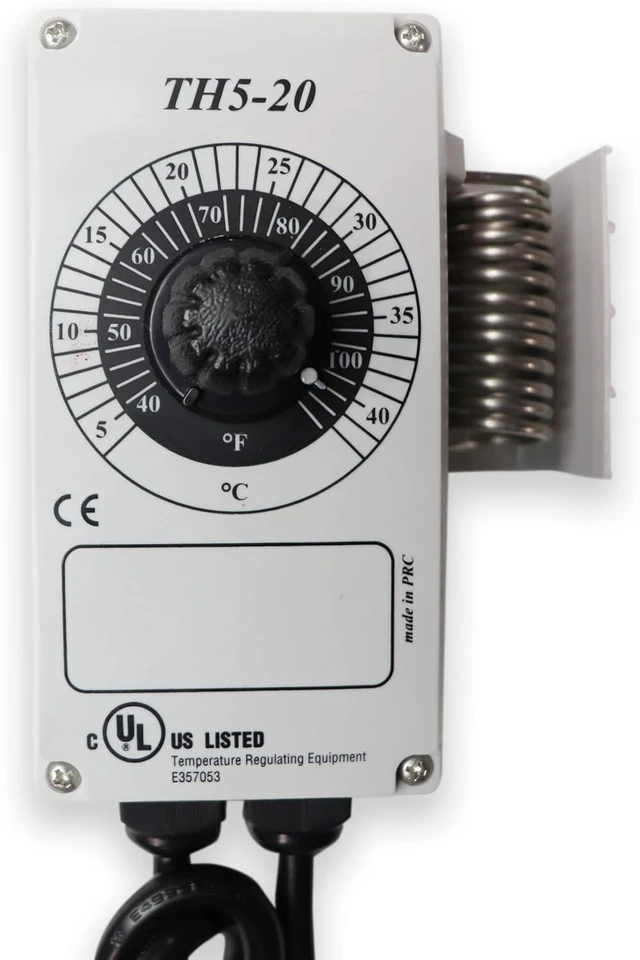 Alt view image 2 of 5 - TH5 Line Voltage Thermostat Assembly with Standard 120 Volt Outlet - AC 3 Prong Cord Plugs