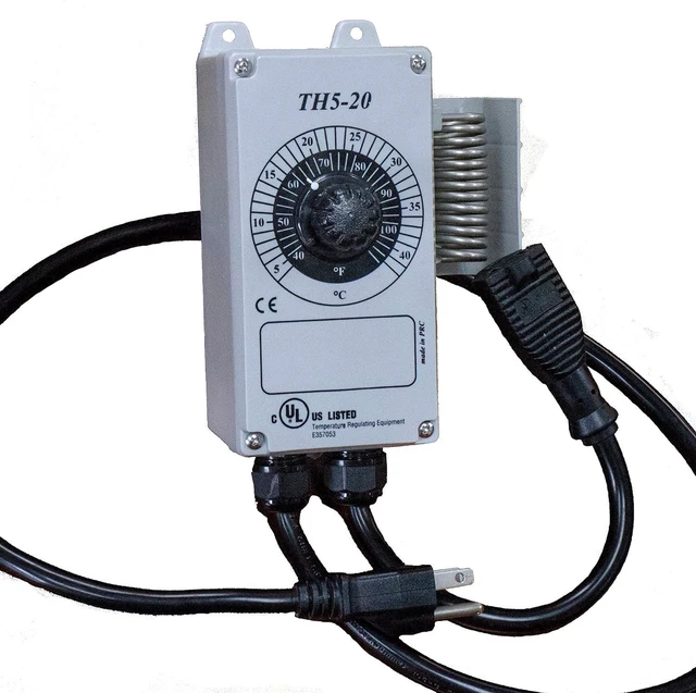 Main image of TH5 Line Voltage Thermostat Assembly with Standard 120 Volt Outlet - AC 3 Prong Cord Plugs