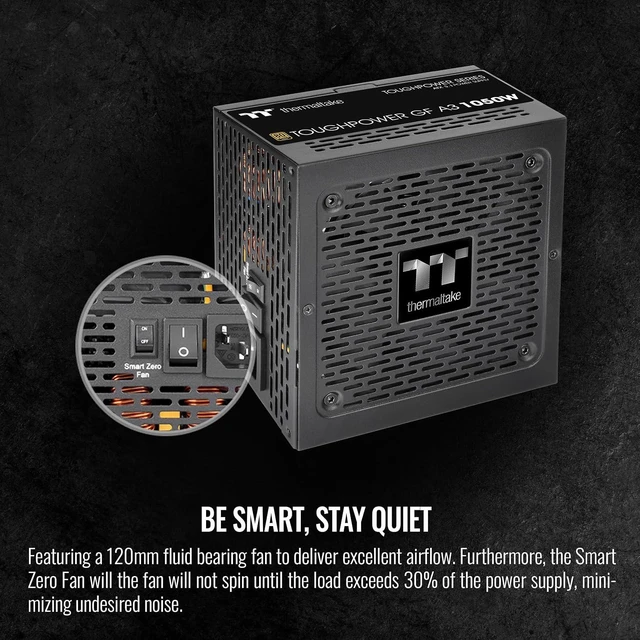Alt view image 5 of 6 - Thermaltake Toughpower GF A3 1050W, True 600W 12V-2x6 Connectors on PSU & NVIDIA RTX 50 Series, ATX 3.1/PCI-E 5.1, 80+ Gold, SLI/Crossfire Ready Power Supply, PS-TPD-1050FNFAGU-L, 10 Year Warranty