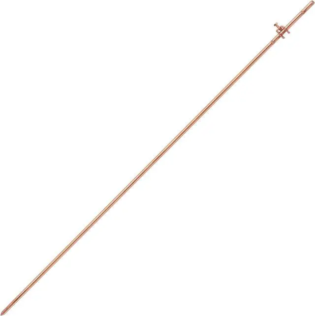 Main image of GOUNENGNAIL- 4' Grounding Rod - 3/8" Copper Ground Rod with Wire Clamp | Great for Electric Fences, Antennas,Satellite Dishes,and other Grounding Needs (1, 3/8''x4')