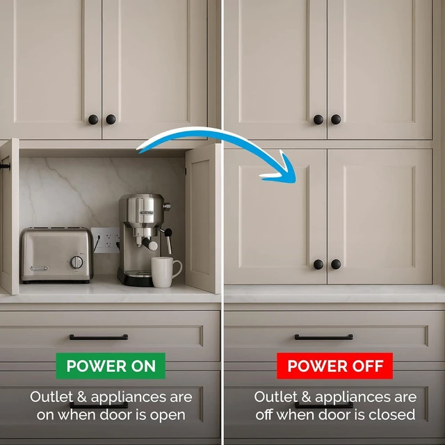 Alt view image 3 of 6 - Docking Drawer Safety Disconnect for Appliance Garages, 15 & 20 amp, Turns Power Off with Magnetic Switch