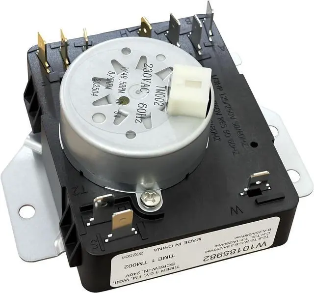 Alt view image 2 of 7 - W10185982 Dryer Timer Control, 230V 10-Pin Replacement Part, Compatible with Whirlpool Maytag WED4815EW1 WED5100VQ1, 3.54 x 2.75 x 0.91 cm
