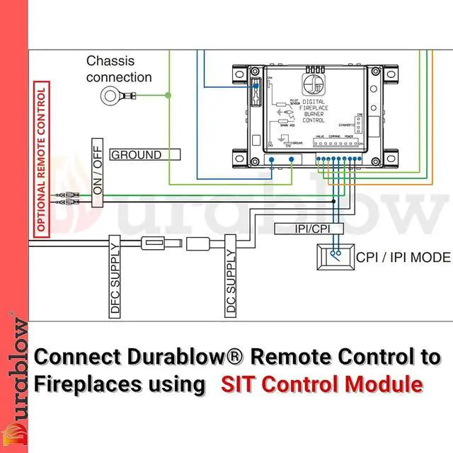 Alt view image 5 of 7 - Durablow SH3002D-RH On/Off Dual WiFi (2.4G+5G) Gas Fireplace Remote Control for Millivolt Valve, Smart Home, Works with Alexa, Google Home (Timer + Wireless Thermostat + Programmable + Remote Handset)