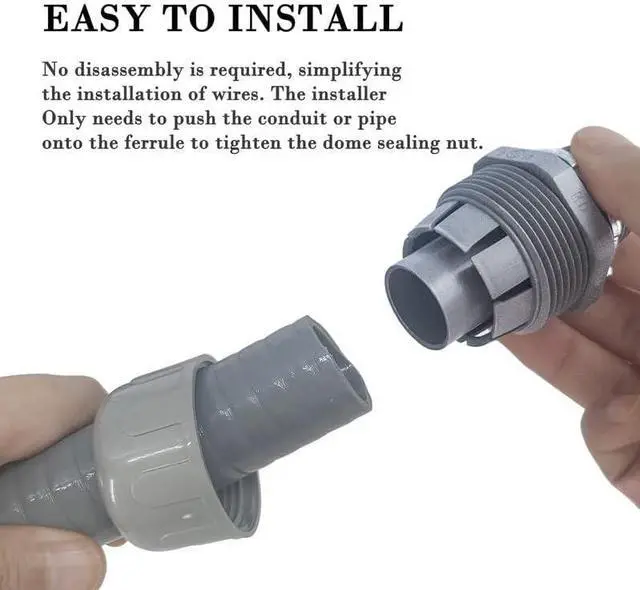 Alt view image 3 of 7 - Liquid-Tight Conduit - 1/2inch 100 Foot Flexible Non Metallic Liquid Tight Electrical Conduit Kit, with 6 Straight and 5 90-Degree Conduit Connector Fittings