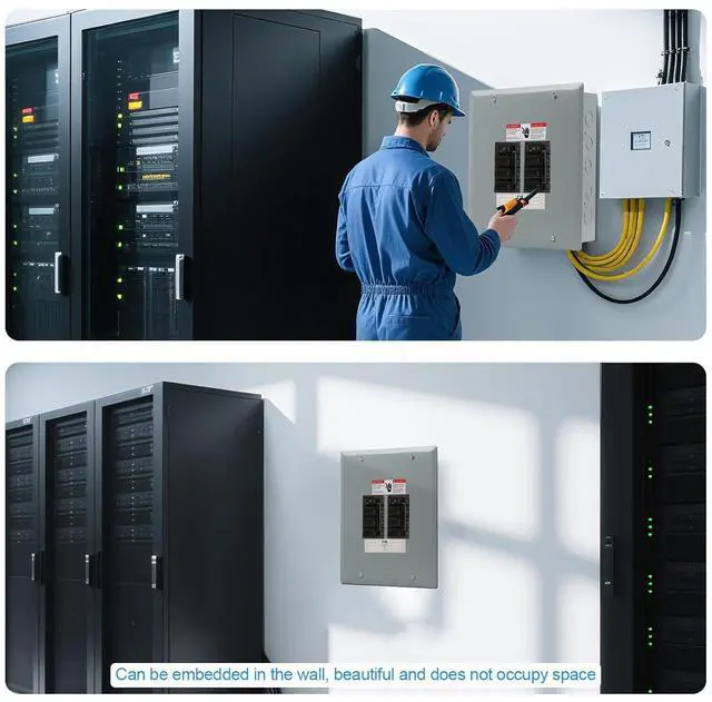 Alt view image 6 of 6 - THQL Circuit BreakerPanels, 8-Space, 125A Circuit Breaker Distribution Box, 120V/240V Circuit Breaker Electrical Enclosure,Indoor Main Lug Load Center, No UL Approval