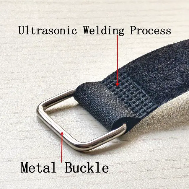 Alt view image 3 of 7 - 8"12"18"24"30" Hook and Loop Fastening Cable Strap - 30 Pack Reusable Nylon Extend Securing Strap - Adjustable Cinch Strap with Buckle