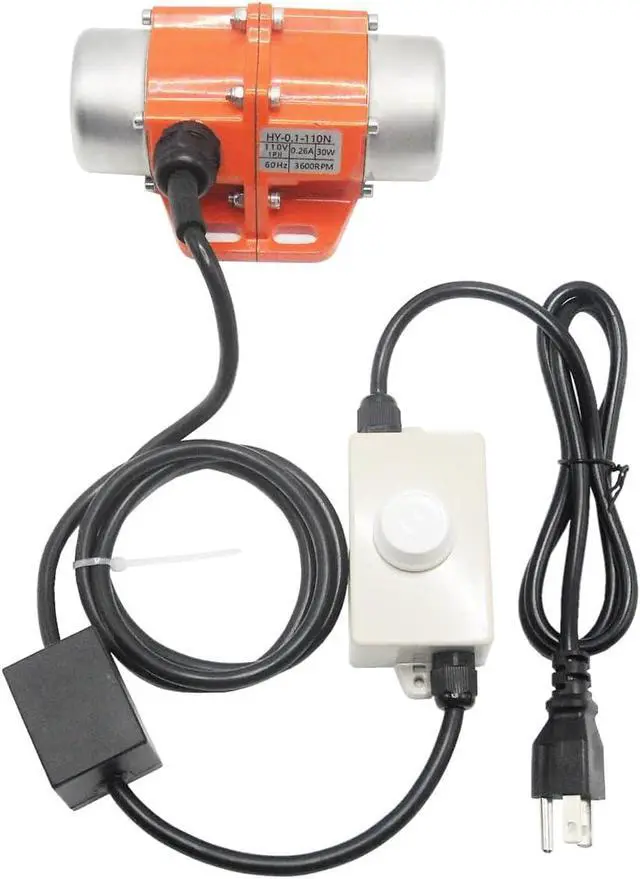 Alt view image 4 of 7 - Concrete Vibrator Vibration Motor, 30W US Plug AC 110V 3600rpm Speed Adjustable Aluminum Alloy Case Concrete Vibrating Motor for Shaker Table, Concrete Vibrator Motor