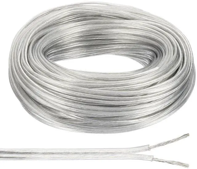 Main image of PATIKIL 200Ft 18/2 PVC Covered Wire, 300V SPT-1 Lamp Cord Insulated Heat Resistant Electronical Flexible Cable for LED Lamp Wire Audio Cable Speaker, Clear, UL Listed