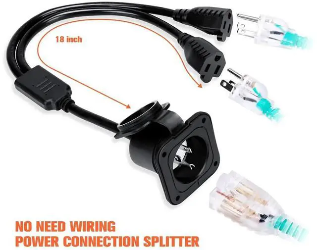 Alt view image 2 of 4 - Heavy Duty 120V AC Port Plug Double Outlet Power Access for Shipping Containers & Sea Cans | Bolt-On Electrical Port for Conex