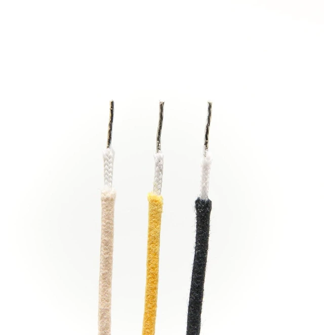 Alt view image 5 of 5 - 30 Feet (10-white/10-black/10-yellow) Gavitt Cloth-covered Pre-tinned 7-strand Pushback 22awg Vintage-style Guitar Wire