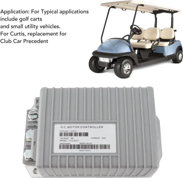 Alt view image 5 of 7 - 250A Motor Controller, 48V DC Motor Controller 250A Smooth Replacement for Club Car Precedent EXCEL System