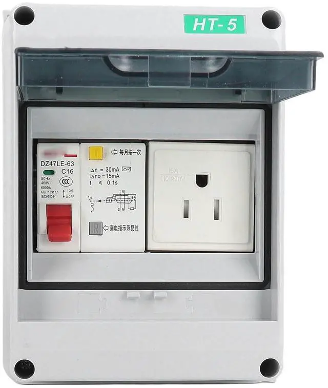 Main image of Distribution Box 1 Way 15A 110250VAC IP65 Waterproof Outdoor Circuit Breaker Protection Case Power Distributor