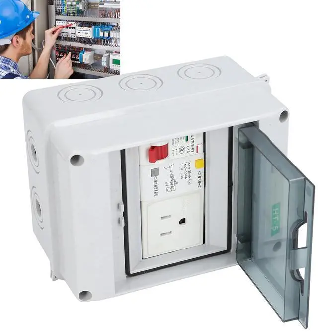 Alt view image 7 of 7 - Distribution Box 1 Way 15A 110250VAC IP65 Waterproof Outdoor Circuit Breaker Protection Case Power Distributor