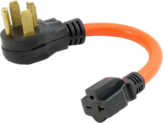 Main image of AC WORKS 30 Amp 4-Prong Dryer Wall Outlet Adapter (To 6-20 20A 250V HVAC-Flexible)