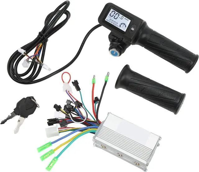 Main image of FECAMOS 36V/48V 350W Aluminium Alloy Brushless Motor Controller Kit, Electric Vehicle Controller Kit with 805 LCD Panel for 22.5mm Handlebars