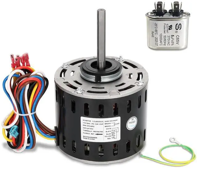 Main image of 5KCP39HGS599S Furnace Blower Motor 1/3 HP 115V 1075 RPM 4-Speed | Replacement for GE & Trane Models MOT9053, MOT09053, MOT18948, MOT04716, MOT04722, MOT13512, MOT16953