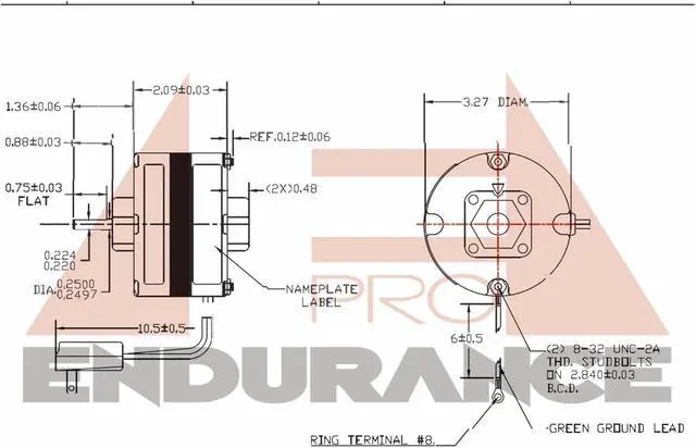 Alt view image 2 of 7 - Endurance Pro 23405SER Exhaust Fan Motor Replacement for Broan Nutone, 4" L x 3" W x 2" H, 120V, 1550 RPM, CCW, Compatible with Homes, Offices, Other Buildings