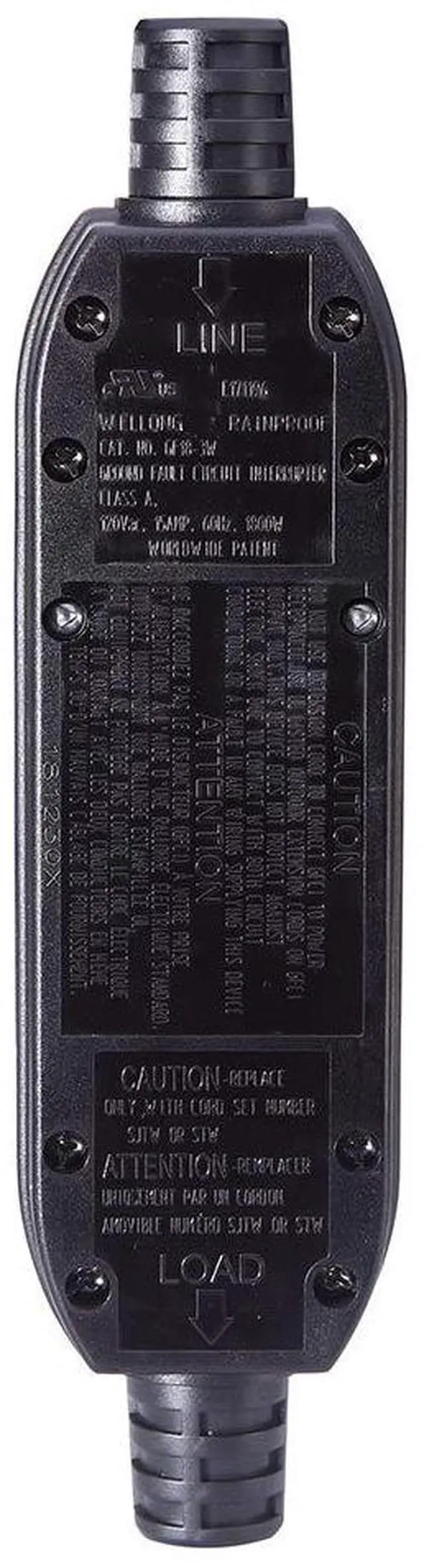 Alt view image 3 of 6 - Outdoor Inline GFCI Cord Breaker 15 Amp Waterproof Earth Leakage Circuit Protection Auto-reset 120Volt UL Listed