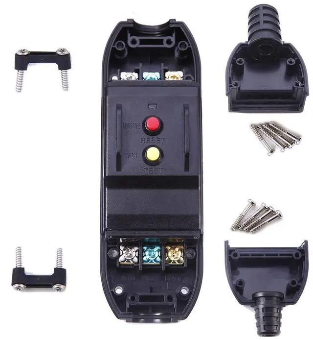 Alt view image 4 of 6 - Outdoor Inline GFCI Cord Breaker 15 Amp Waterproof Earth Leakage Circuit Protection Auto-reset 120Volt UL Listed