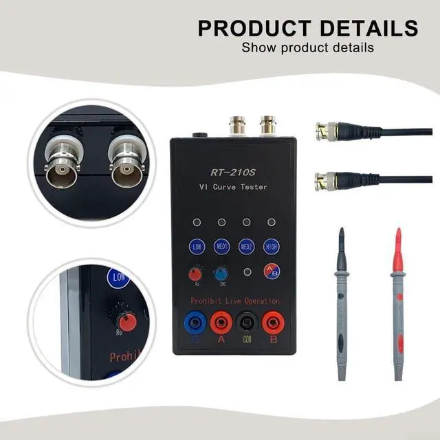 Alt view image 3 of 7 - 210S Dual Channel VI Curve Tracer Analog Signature Analyzer Circuit Board Fault Finder PCB Diagnostic Tool Offline Component Tester for Electronic Repair