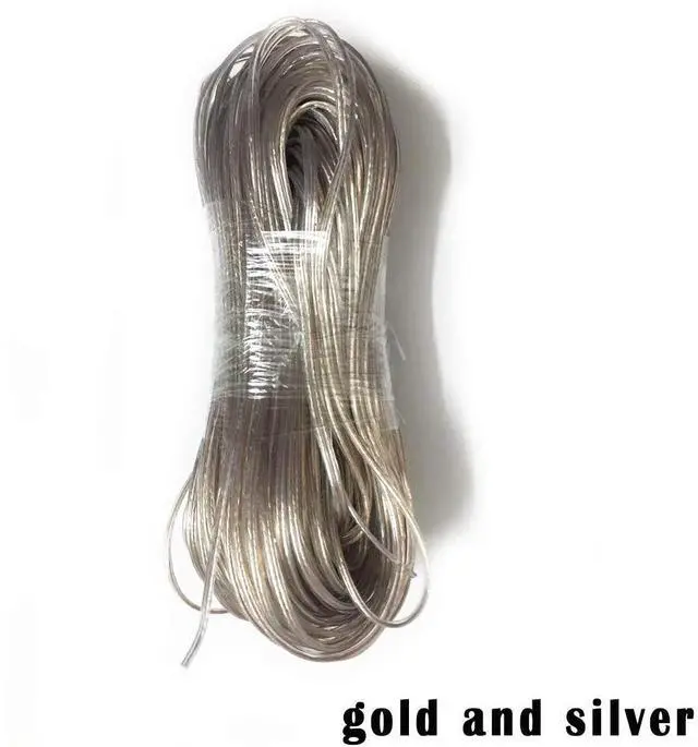 Alt view image 2 of 4 - 22 24 26 30 awg Copper Wire Copper Core 2P Transparent Parallel Wire 15ft Lighting Gold Silver Crystal LED Wire Chandelier Speaker kabels (22 awg 30ft, Gold Silver)