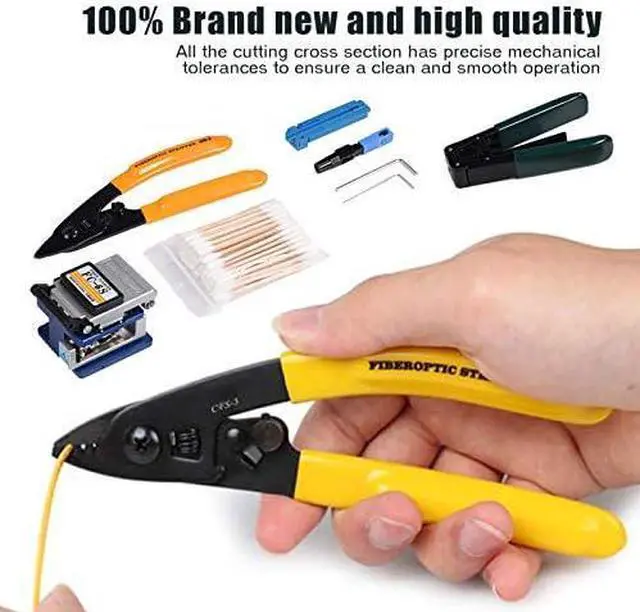 Alt view image 2 of 5 - Professional Fiber Optic Tool Kit Complete FTTH Termination Set with Cleaver Stripper for Fiber Optic Cable Installation, Splicing and Network Maintenance