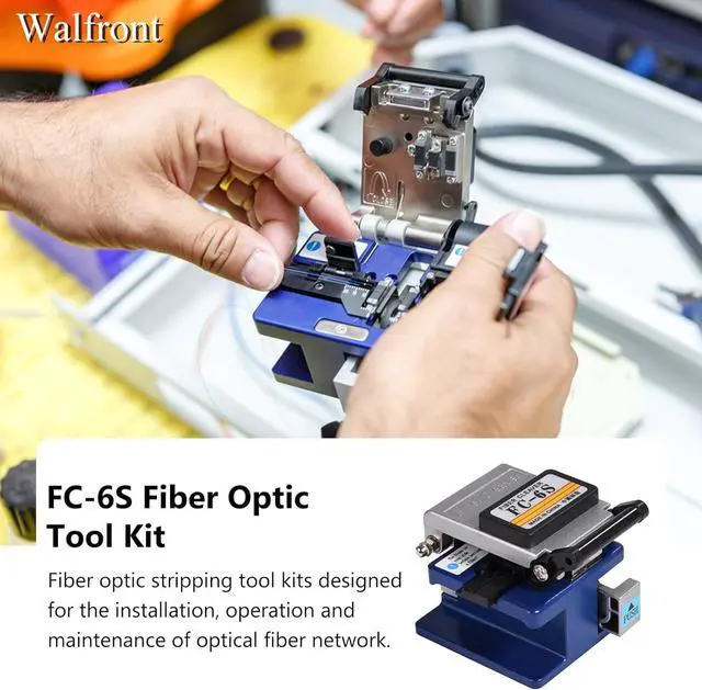 Alt view image 4 of 5 - Professional Fiber Optic Tool Kit Complete FTTH Termination Set with Cleaver Stripper for Fiber Optic Cable Installation, Splicing and Network Maintenance