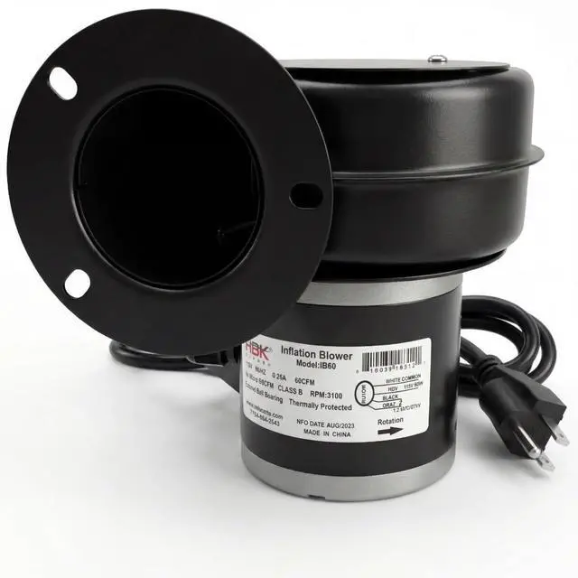 Alt view image 2 of 7 - IB60 Inflation Blower - 60 Cfm, 115v, W/Ac Cord | Exact Fit Replacement for Greenhouse IB60 | Sharptek Supply OEM