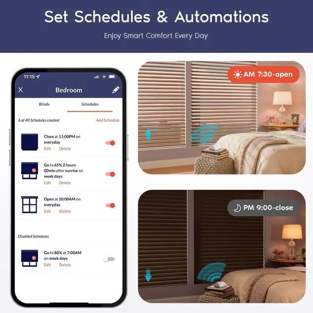 Alt view image 3 of 7 - GoSmart Bridge Matter Smart Home Hub for Motorized Blinds & Curtains Works with Alexa, Google Home, Apple HomeKit, Control4 & SmartThings, Voice Control, Scheduling & Smart Automation
