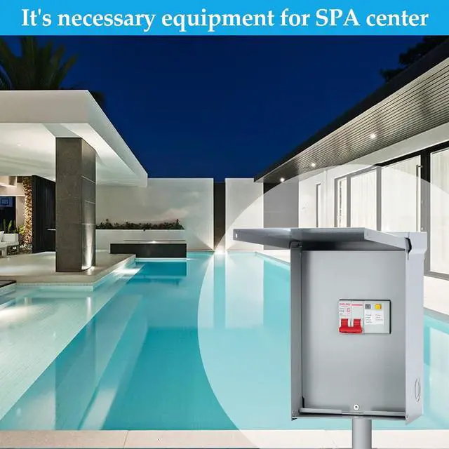 Alt view image 7 of 7 - briidea 60 Amp Spa Panel with 3-Pole 60 Amp GFCI Breaker, IP 65 Waterproof, Ideal for Spas, Hot Tubs, Swimming Pools, Home