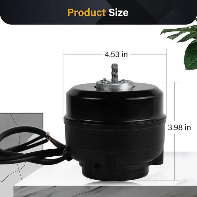 Alt view image 4 of 4 - SP-B9HS16 Fan Motor, 800402 Condenser Fan Motor Replacement Parts, 9 watt 115V 1700 RPM AC