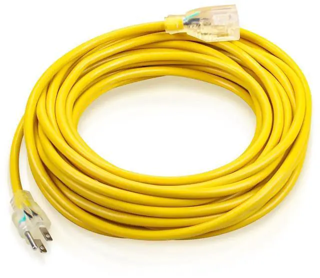 Main image of 101678 Extension Cord Replacement for ProTeam Backpack Vacuum,50 ft 16 Gauge Yellow Power Cord Outdoor Use Fits 13A 125V 1625W Vacuum Parts