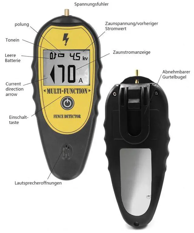 Alt view image 5 of 7 - Electric Fence Voltage Tester and Fault Finder, LCD Screen Voltage Meter, Portable Electrical Fence Voltage Tester 15KV LCD Screen for Livestock Farms
