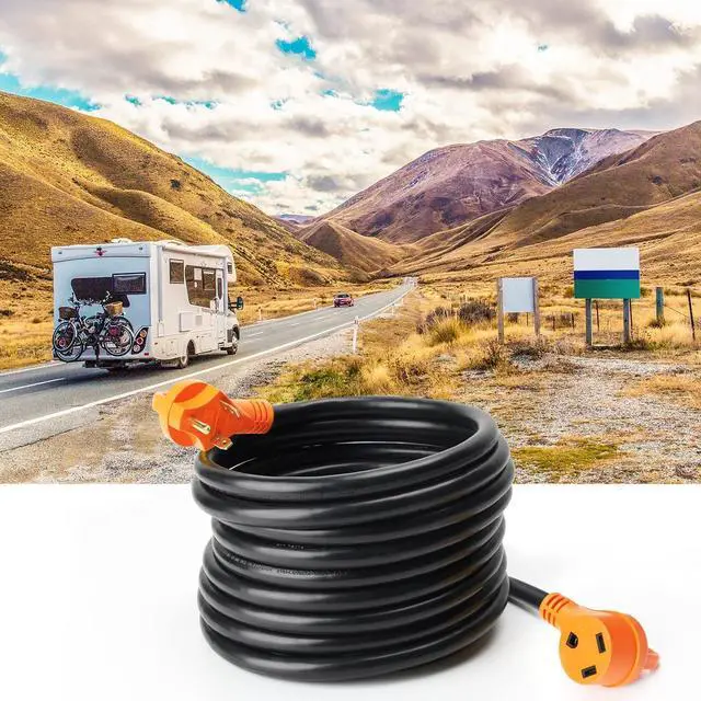 Alt view image 7 of 7 - 30 Amp RV Extension Cord 25 Feet Heavy Duty NEMA TT-30P to TT-30R, 10 Gauge 125 Volt, 3750 Watts, 30A Extention Cord ETL Listed for Camper, Caravan Van Trailer,ETL Listed