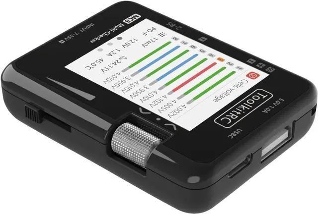 Alt view image 6 of 7 - ToolkitRC MC8 Mini Size Cell Checker 32 Bit Battery Multi-Checker PWM Output PPM SBUS Readout for lipos ESC Servo Tester Tool Multi Tool with USB-C Fast Charging