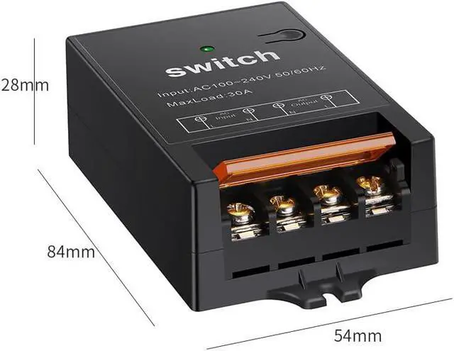 Alt view image 3 of 7 - Wireless Light Switch,AC110V/120V/240V/40A Relay with Voltage Isolation,Wireless Remote ON/Off Switch,984FT Long Range RF Switch for High Power Electrical Equipment Light,Pump,Dust Collector