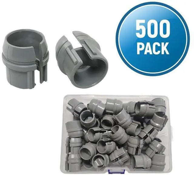 Alt view image 2 of 5 - (Pack of 500) Axiomdeals 1/2" Plastic Cable Connectors Non-Metallic Snap in Style for Romex 14/2-10/3, 14/2, 12/2, 14/3 AWG Electrical Wire ETL Approved for Potlights Gimbals Junction Boxes