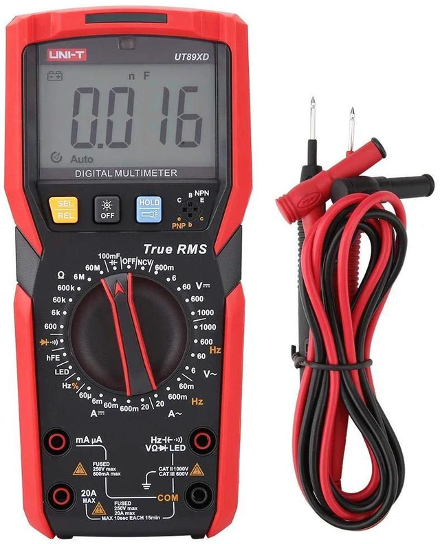 Main image of Digital Multimeter UT89XD 6000 Counts NVC Measurement AC DC Voltage Current Ohm Capacitance Frequency Duty Cycle Temperature Tester