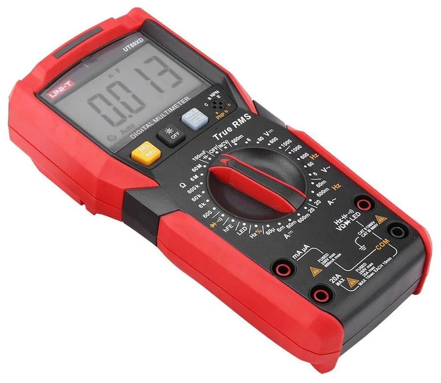 Alt view image 3 of 7 - Digital Multimeter UT89XD 6000 Counts NVC Measurement AC DC Voltage Current Ohm Capacitance Frequency Duty Cycle Temperature Tester