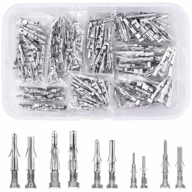 Main image of JRready ST6527 150Pairs Pins Terminal Kit 093" 062" Mini-Fit Jr. MLX Micro-Fit Car Automotive Terminals Electrical Pin Connectors 14-20AWG 18-24AWG 20-24AWG Single Pin Sockets Contact Standard Molex
