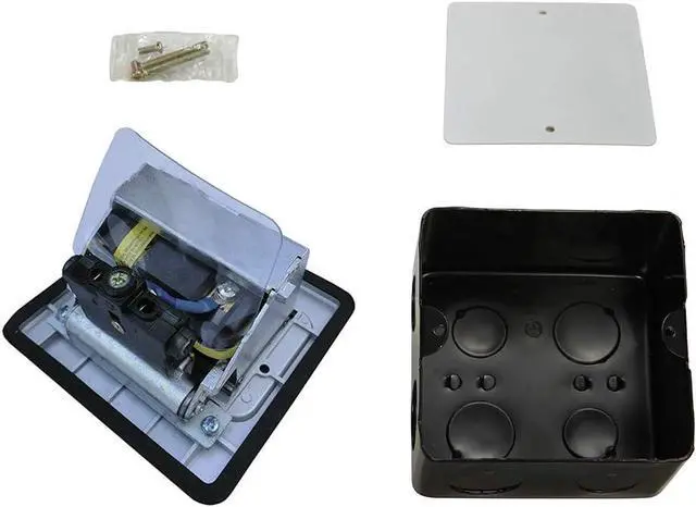 Alt view image 4 of 6 - Pop Up Floor Electrical Outlet Kitchen Countertop UL Listed Pop Out GFCI Receptacle Box Cover with Waterproof Socket 20A Silver