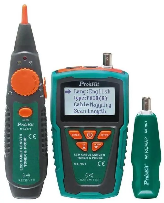 Alt view image 4 of 7 - MT-7071 Cable Tester Break Hunt Check Line Device LCD Network Cable Length Tester Detector Tracker Wire Fault Locator